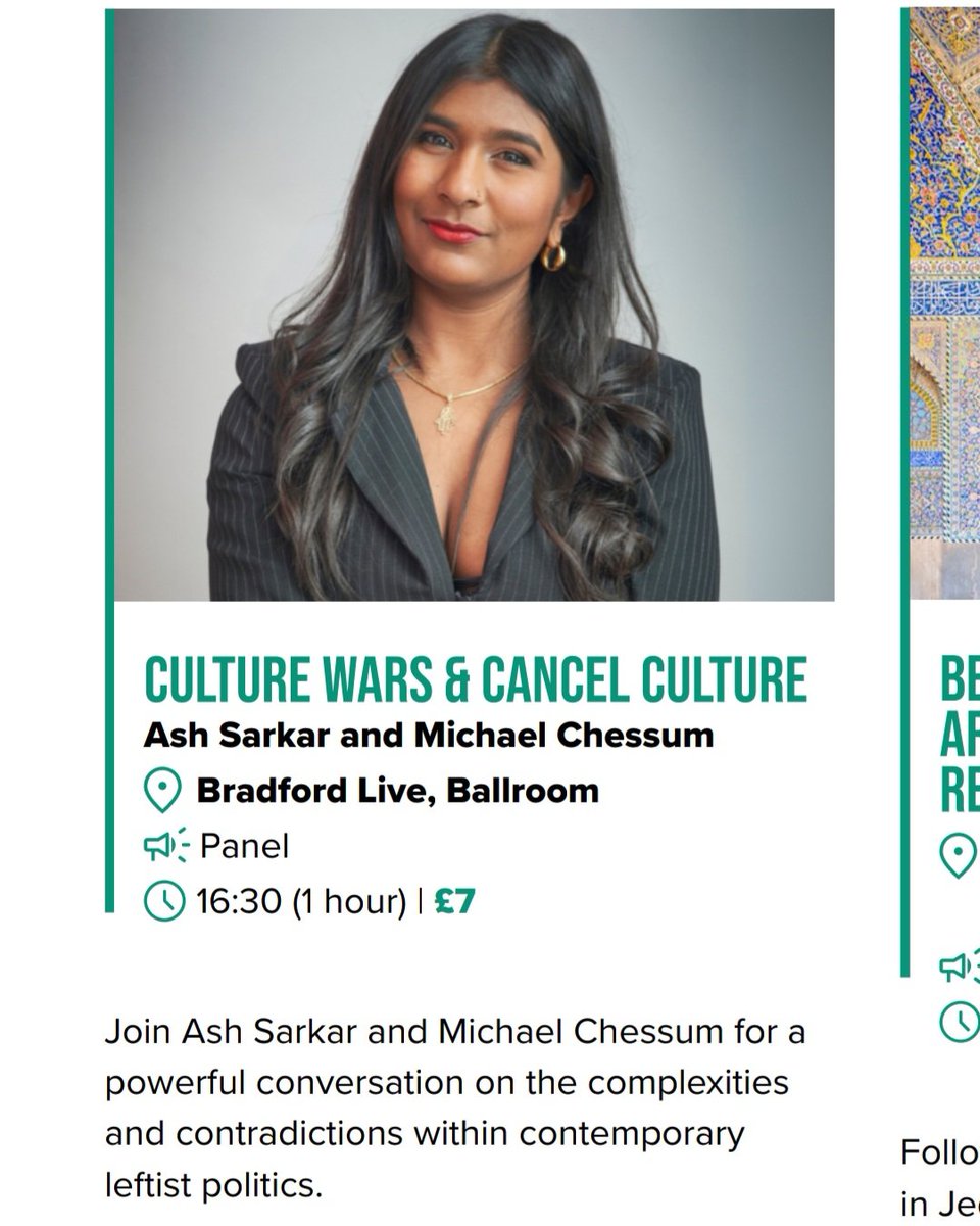 Michael Chessum (@michael_chessum) on Twitter photo If you want to hear me and <a href="/AyoCaesar/">Ash Sarkar</a> talk about the left, we'll be doing just that at <a href="/BradfordLitFest/">Bradford Literature Festival</a> at the beginning of next month. If you want to hear me and <a href="/AyoCaesar/">Ash Sarkar</a> talk about the left, we'll be doing just that at <a href="/BradfordLitFest/">Bradford Literature Festival</a> at the beginning of next month.