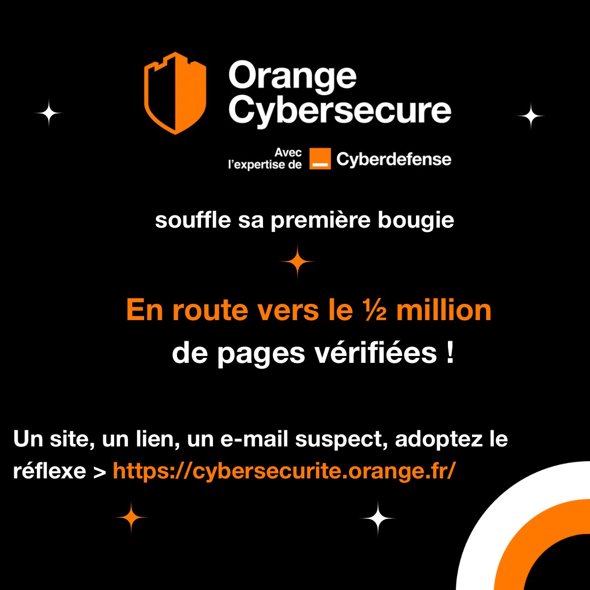 OrangeCyberFR's tweet image. 🛡 Bon anniversaire Orange Cybersecure ! 🎂
Surfez en toute tranquillité et au moindre doute, ayez le réflexe ⤵️
cybersecurite.orange.fr