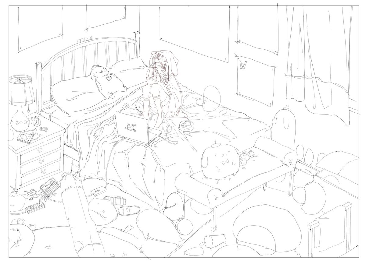 Friend drew me sick surrounded by pompurins 🥺