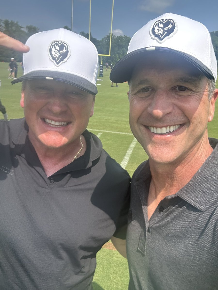 Jon Gruden (@barstoolgruden) on Twitter photo Awesome spending a few days in Baltimore with Coach Harbaugh and the <a href="/Ravens/">Baltimore Ravens</a> Awesome spending a few days in Baltimore with Coach Harbaugh and the <a href="/Ravens/">Baltimore Ravens</a>