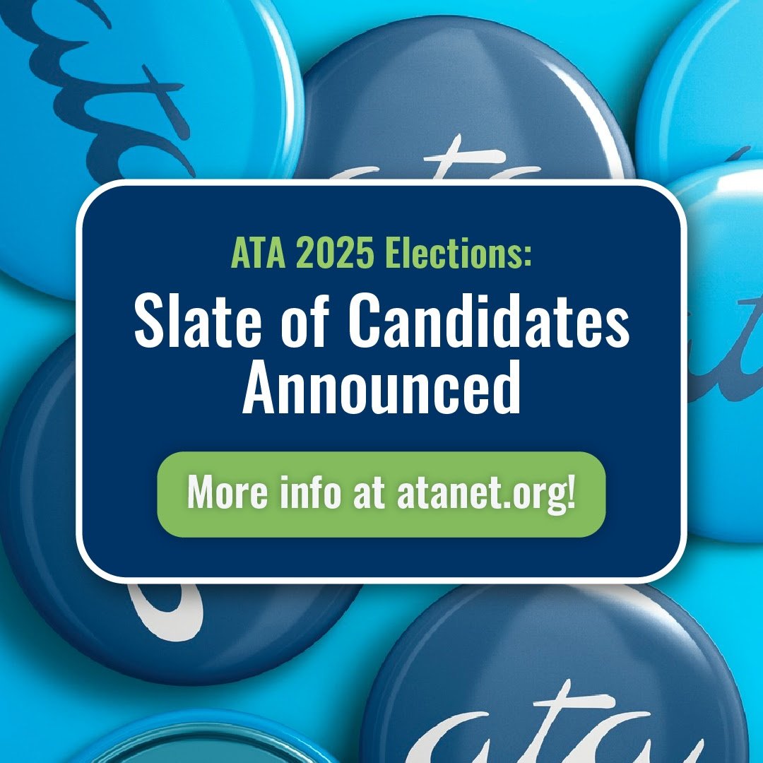 The slate of candidates for the ATA 2025 elections has been announced! ATA will hold its regularly scheduled elections at ATA's 66th Annual Conference in Boston, Massachusetts, Oct. 22–25, 2025. See the candidates and learn more at atanet.org/about-us/board…. #xl8 #1nt #ATA #atanet