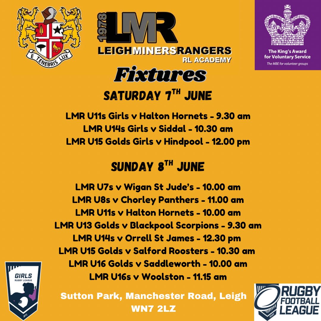 🟡⚫️🏉Another busy weekend at Manchester Road!🏉⚫️🟡