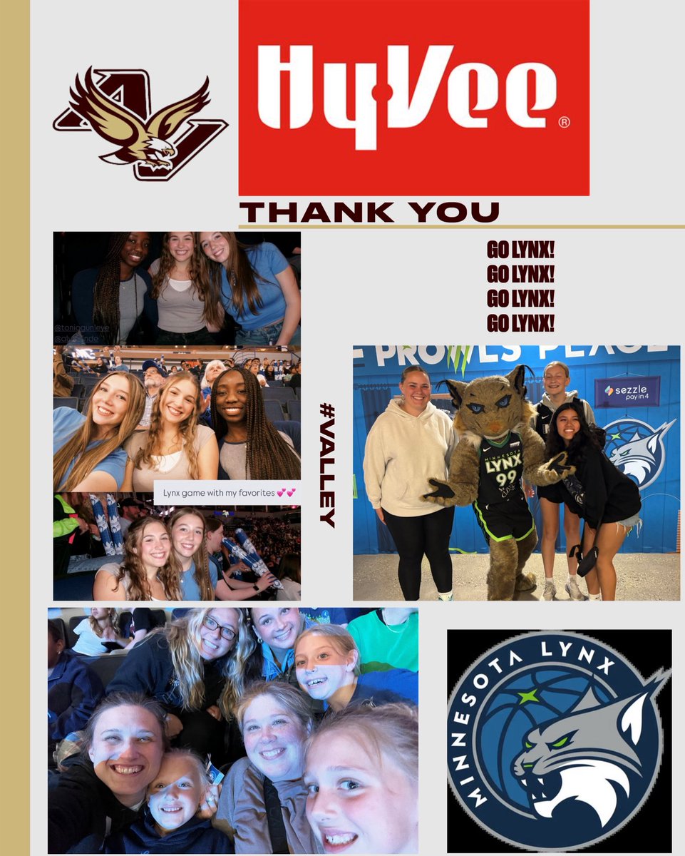 A huge THANK YOU to Hy-Vee Lakeville for partnering with Apple Valley Football and generously sharing tickets to the Minnesota Lynx vs. Phoenix Mercury game! 🙌🏀

Thanks to your support, Apple Valley Girls Basketball, Eastview Girls Basketball, and VAA athletes all had an