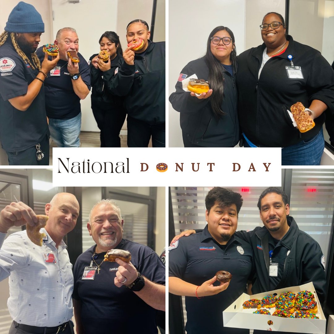 LifeLine_EMS's tweet photo. Happy National Donut Day from LifeLine EMS!

No better way to thank our team than with a dozen reasons to smile 🍩

Shoutout to our LifeLine crew for the nonstop hustle- today’s treats are well deserved!
 
#NationalDonutDay #FirstResponderFuel #LifeLineEMS https://t.co/2fVr1OBd6f