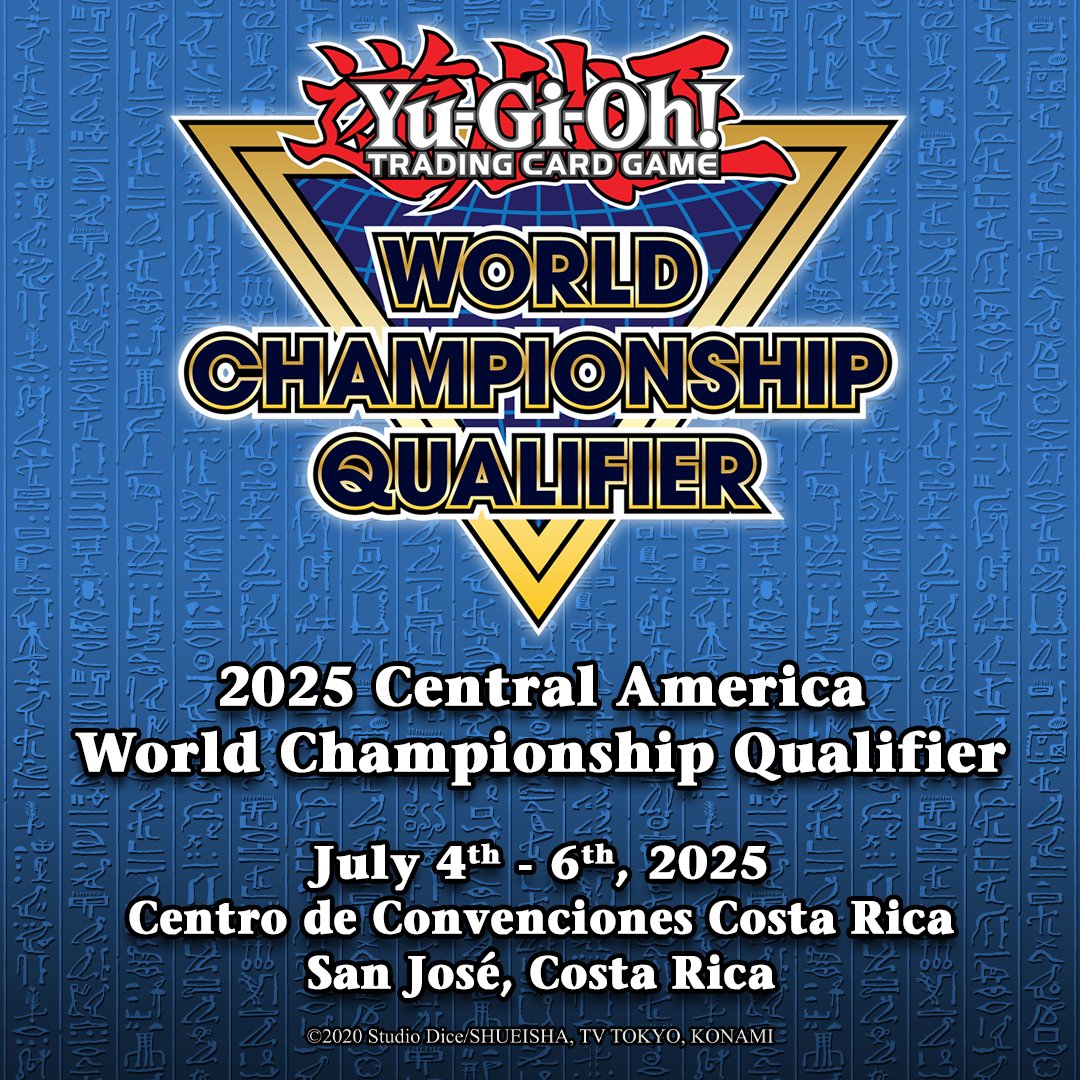 The Yu-Gi-Oh! TCG Central America WCQ 2025 is occurring on July 4-6. 
  
Visit our website for registration info, event schedules and more: yugioh-card.com/en/events-item…