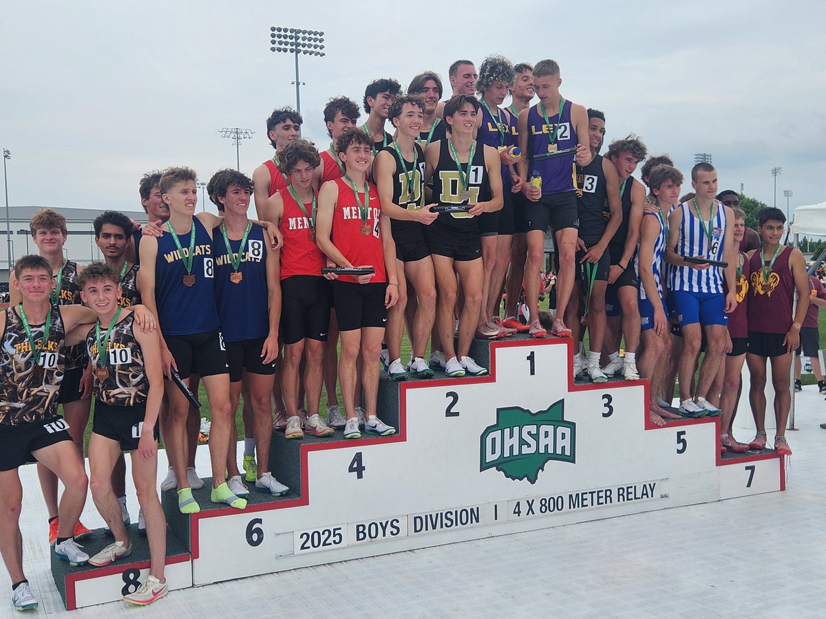 Our boys 4x800 relay set a school and area record and finished 4th in today's state meet! Congratulations boys! #onceacard #thestandard