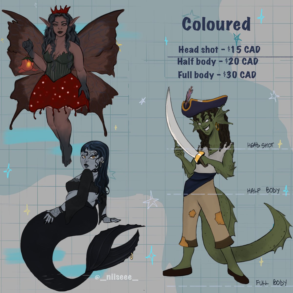 NiseArts's tweet photo. Opening up comms!! Let me draw you/your characters pleaseee https://t.co/LjiBbnjOcw