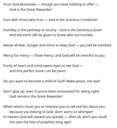 The Beatitudes in the convincing and poetic language of Barclay Newman

tips.translation.bible/story/scriptur…
