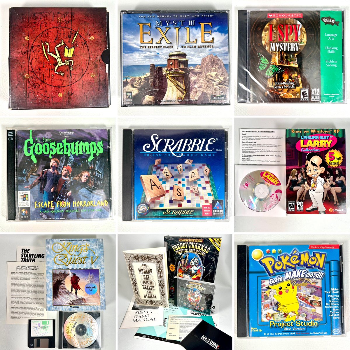 Retro__Replay's tweet image. Yo! You rad dudes looking for some rad retro PC games? Check them out at ShopRetroReplay.com!
#pokemon #harrypotter #rollercoastertycoon #carmensandiego #oregontrail #myst #goosebumps #kingsquest #leisuresuitlarry #pcgaming #retroreplay