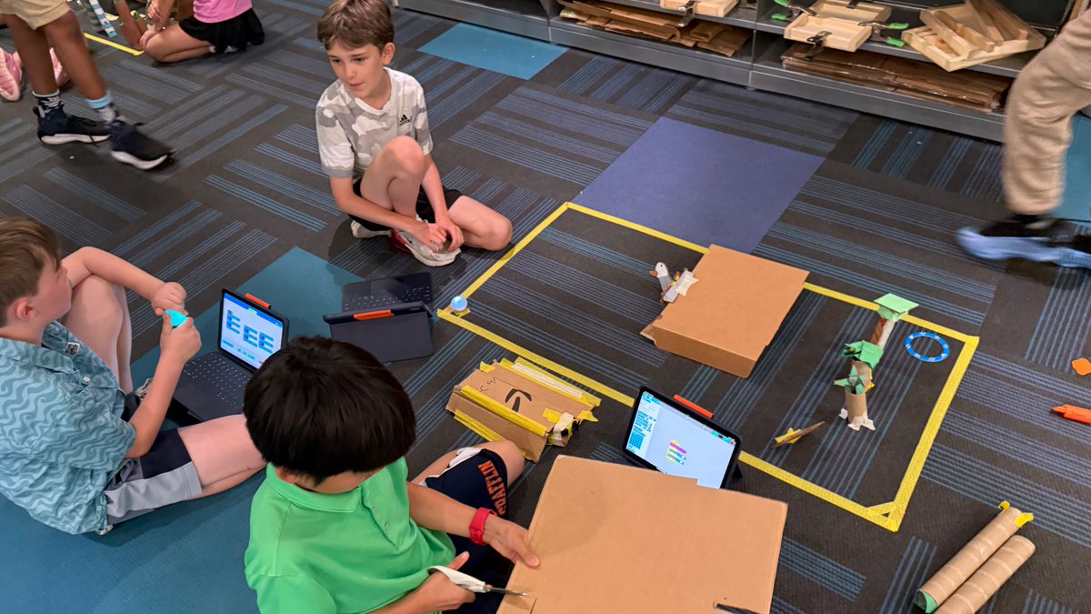Chappaqua Central School District (@chappaqua_csd) on Twitter photo Bell Fifth graders in Mr. Whitney's STEAM class were having a "hole" lot of fun today designing and creating mini golf courses. Then they "putt" their coding skills to the test, helping the Sphero mini robotic golf ball navigate the course! ⛳️👏 #WeAreChappaqua <a href="/BobbyBellMS/">Bobby Bell</a> Bell Fifth graders in Mr. Whitney's STEAM class were having a "hole" lot of fun today designing and creating mini golf courses. Then they "putt" their coding skills to the test, helping the Sphero mini robotic golf ball navigate the course! ⛳️👏 #WeAreChappaqua <a href="/BobbyBellMS/">Bobby Bell</a>