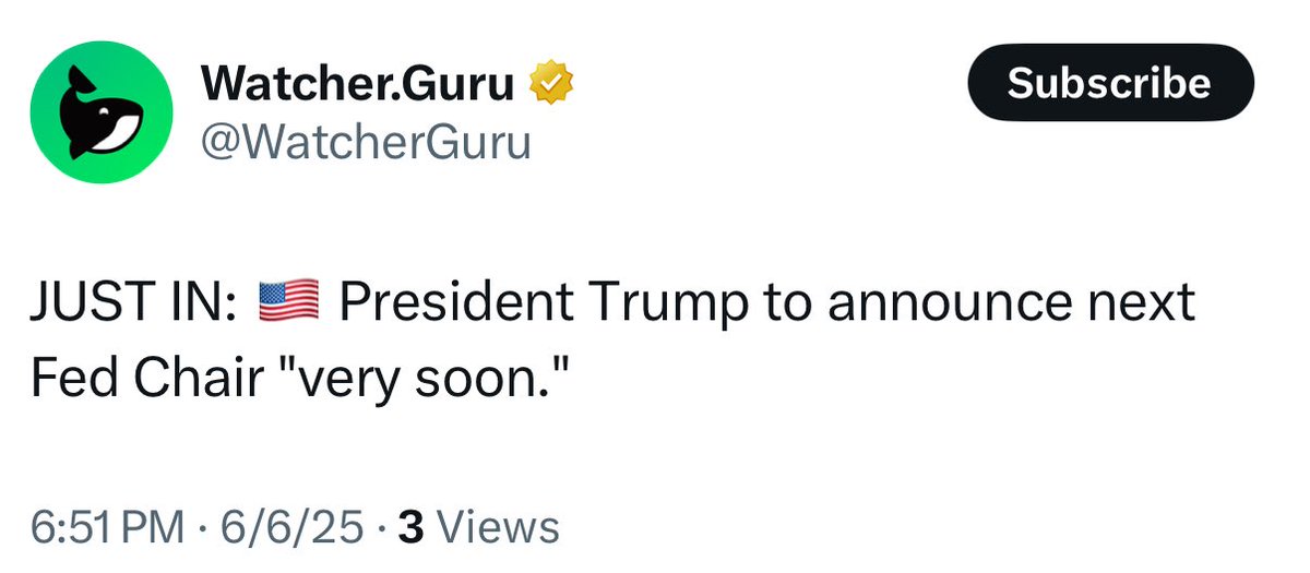 TRUMP IS REPLACING POWELL

THIS IS SO BULLISH