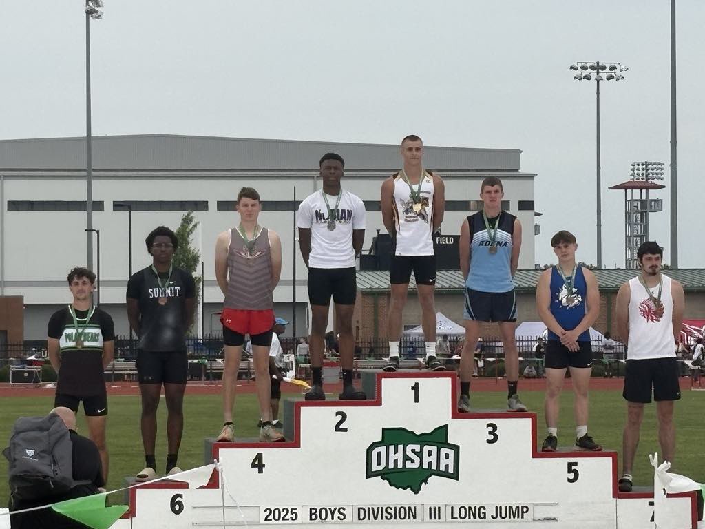 Joey Francis All-Ohio 3rd place long jump. Congratulations!