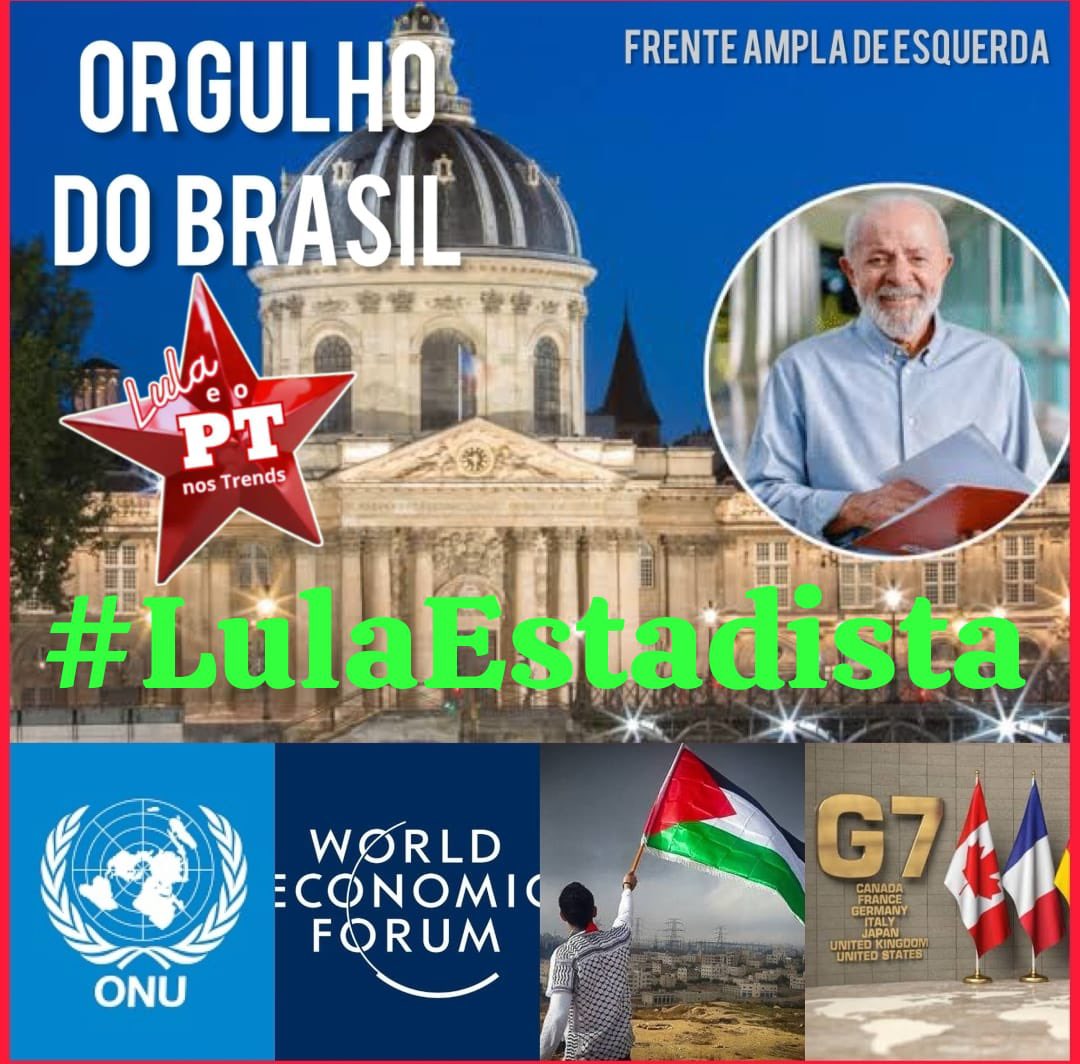 O mundo conhece Lula!!
O mundo admira Lula!
#LulaEstadista 
Lula Lenda Mundial