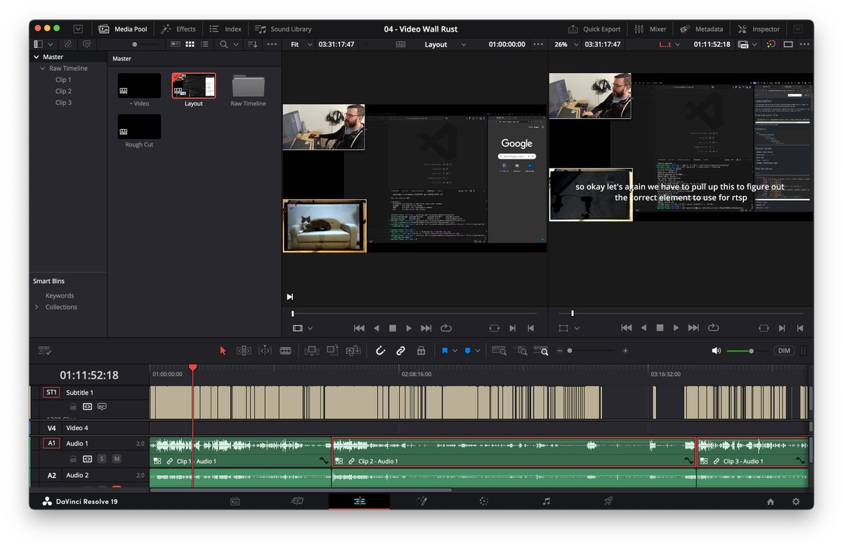 Gotta figure out how to edit 3 hours of me figuring out Rust + GStreamer into something interesting.