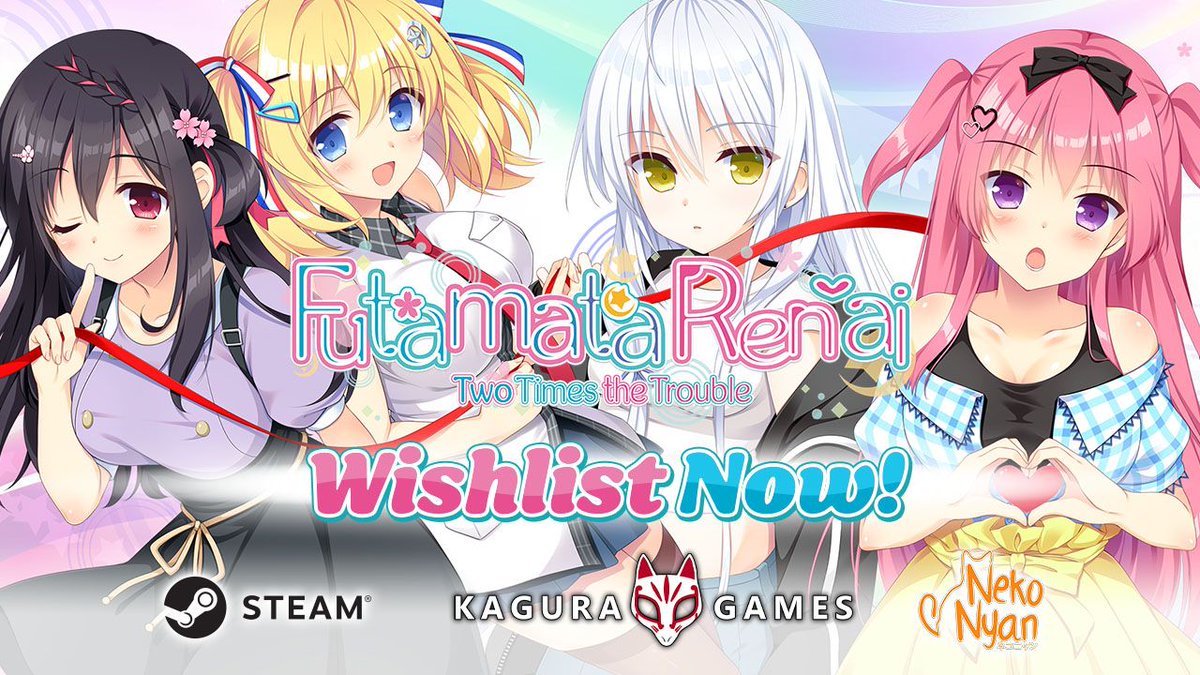 Kagura Games (@kaguragames) on Twitter photo Are you looking forward to Futamata Ren'ai: Two Times the Trouble by NekoNyanSoft (<a href="/NekoNyanSoft/">NekoNyanSoft</a>) and ASa Project (<a href="/ASaProject_2016/">ASaProject@『恋愛、はじめまして!』パッケ版&DL版好評発売中!</a>)? Check out the game and wishlist it!
Store: buff.ly/zF4NLql
Steam: buff.ly/q8puw2E Are you looking forward to Futamata Ren'ai: Two Times the Trouble by NekoNyanSoft (<a href="/NekoNyanSoft/">NekoNyanSoft</a>) and ASa Project (<a href="/ASaProject_2016/">ASaProject@『恋愛、はじめまして!』パッケ版&DL版好評発売中!</a>)? Check out the game and wishlist it!
Store: buff.ly/zF4NLql
Steam: buff.ly/q8puw2E