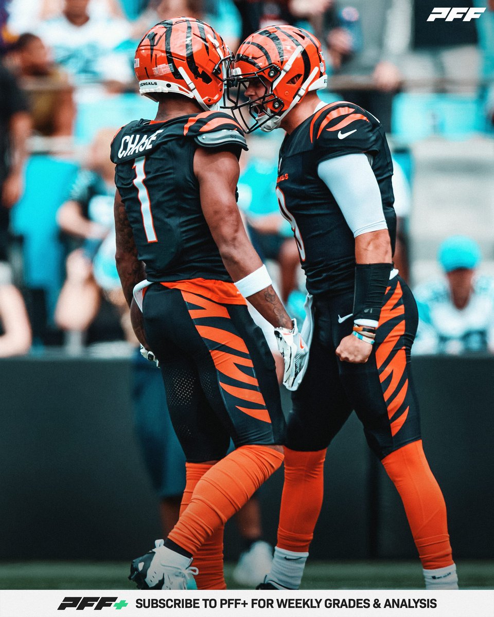 Joe Burrow when targeted Ja'Marr Chase since 2021:

🎯 96.5 passing grade
🎯 53 Big Time Throws