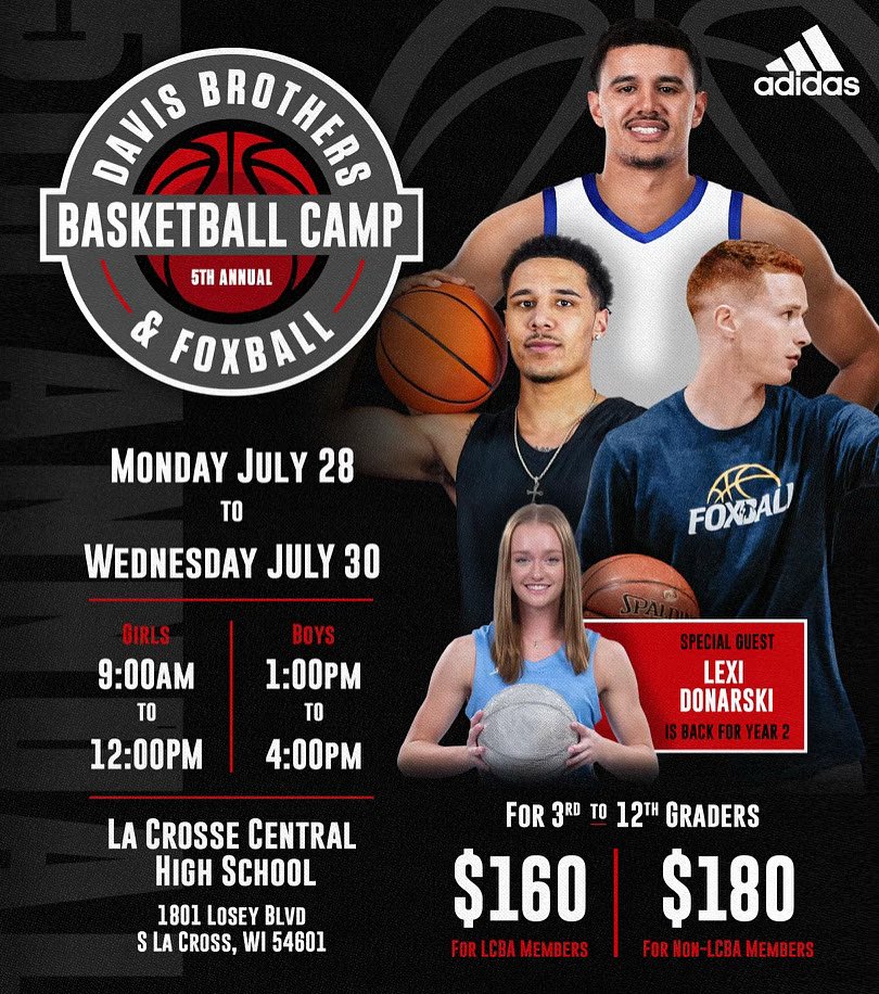 Lexi Donarski will be back at the girls portion of the Davis Brothers Camp in La Crosse❗️Sign up on foxball.org.
