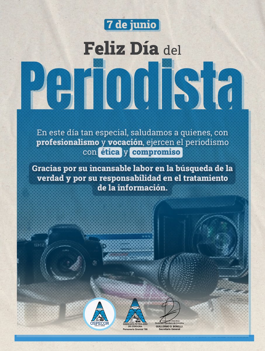 En este día tan especial, saludamos a quienes, con profesionalismo y vocación, ejercen esta profesión con responsabilidad, ética y compromiso. ¡Feliz Día del Periodista!

#YoSirvo #DíaDelPeriodista
