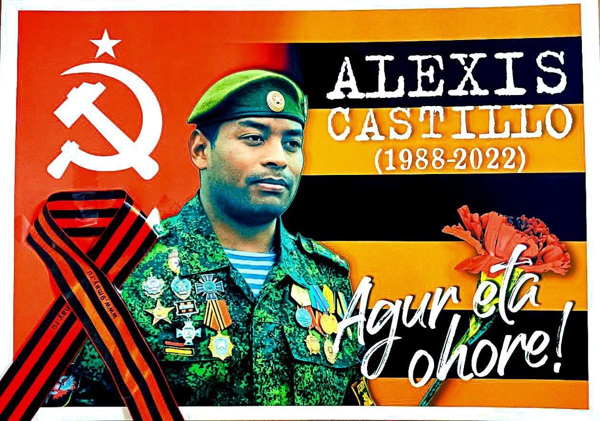 AlawiRoumi's tweet photo. 🎂 Aujourd'hui, le camarade exemplaire #ALEXISCASTILLO aurait eu 37 ans.
☭ Militant communiste et antifasciste, il a fait un pas de plus et a décidé de marcher pour défendre le peuple du #Donbass harcelé et massacré par le fascisme ukrainien depuis 2014, donnant enfin sa vie . https://t.co/XPvH1MYgZ7