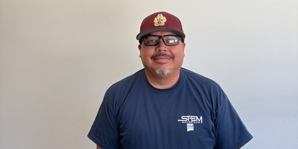 PSLNMState's tweet image. We’re excited to recognize the amazing teachers at this year’s STEM Mavericks Summer Camp. Next up: Mr. Richard Santillano! A computer science teacher at Gadsden High, he brings 18 years of IT experience and leads the 21st Century Cybersecurity program. @GadsdenISD @DODCDAO
