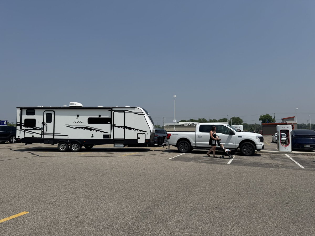 First leg went really well! Made it to Lansing, MI.

107 miles
0.9mi/kWh
2:10 drive time
Arrived with 8% SOC

Learning I need to trust ABRP! It was spot on!