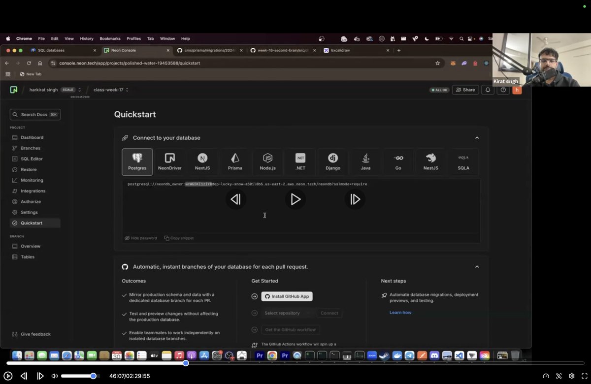 Anshul_For_X's tweet image. Just kicked off my PostgreSQL journey with Node.js! Connected to my Neon database and ran my first query to fetch users. Any pro tips for a beginner? 
#PostgreSQL #NodeJS