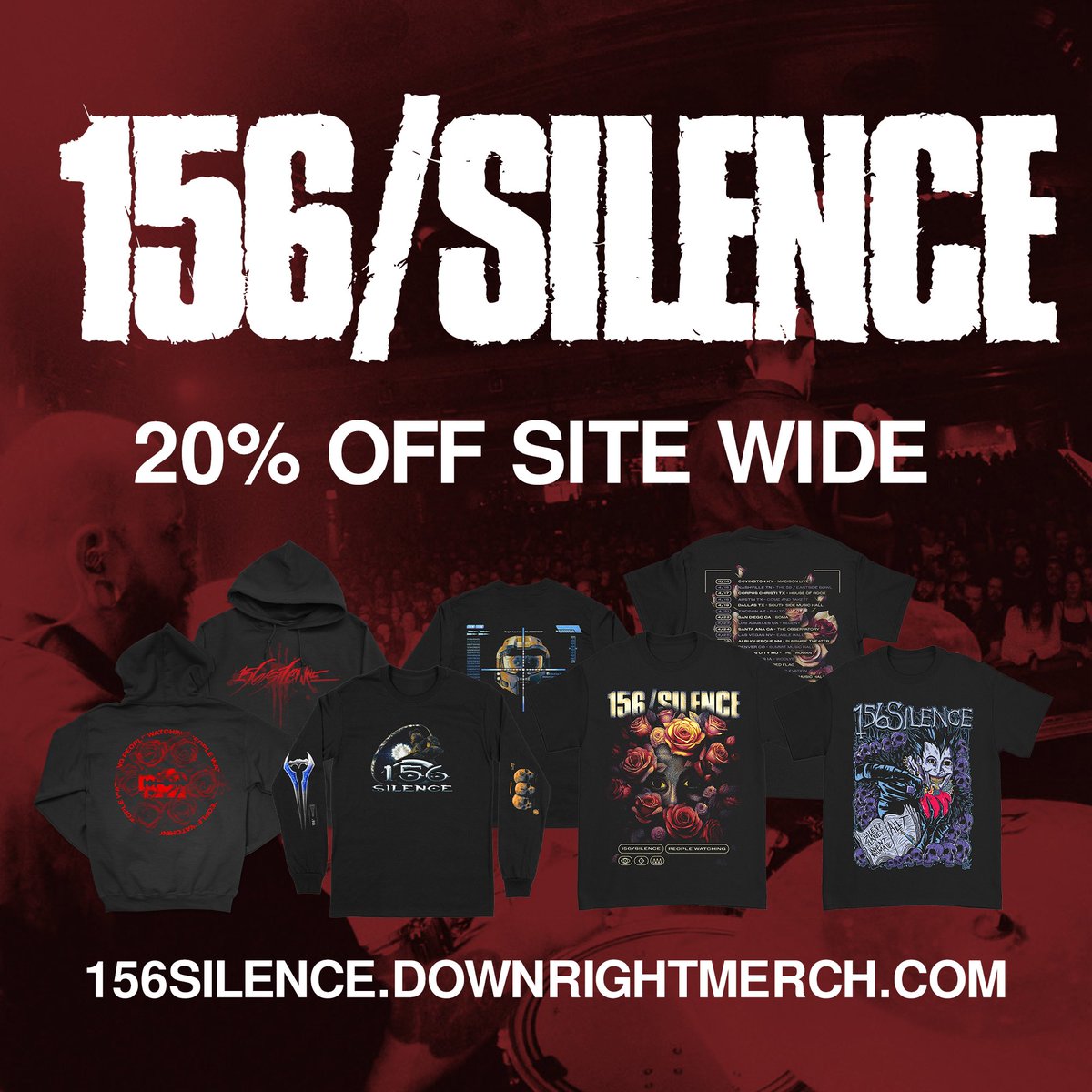 Leftovers from the Bloom In Heaven tour are now live on our website, act accordingly.

🔗 156silence.com