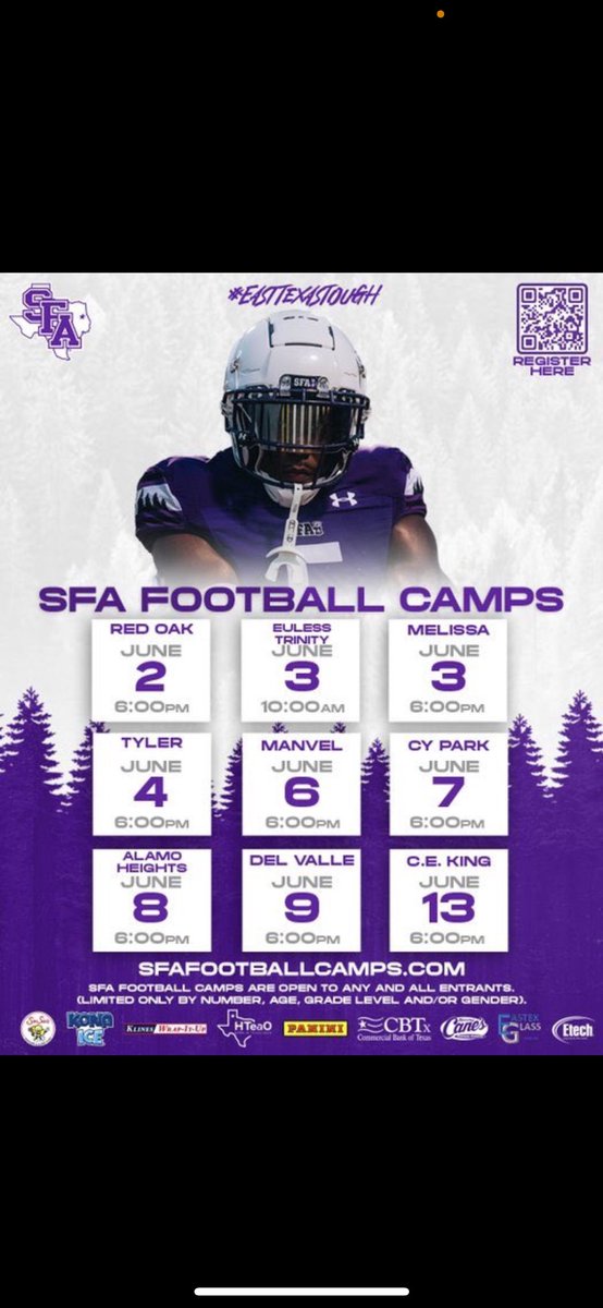 SFA CAMP JUNE 6th let’s work‼️
<a href="/BHSCardinalsFB/">Bellaire Cardinals Football</a> <a href="/npatexas1/">npatexas</a>
