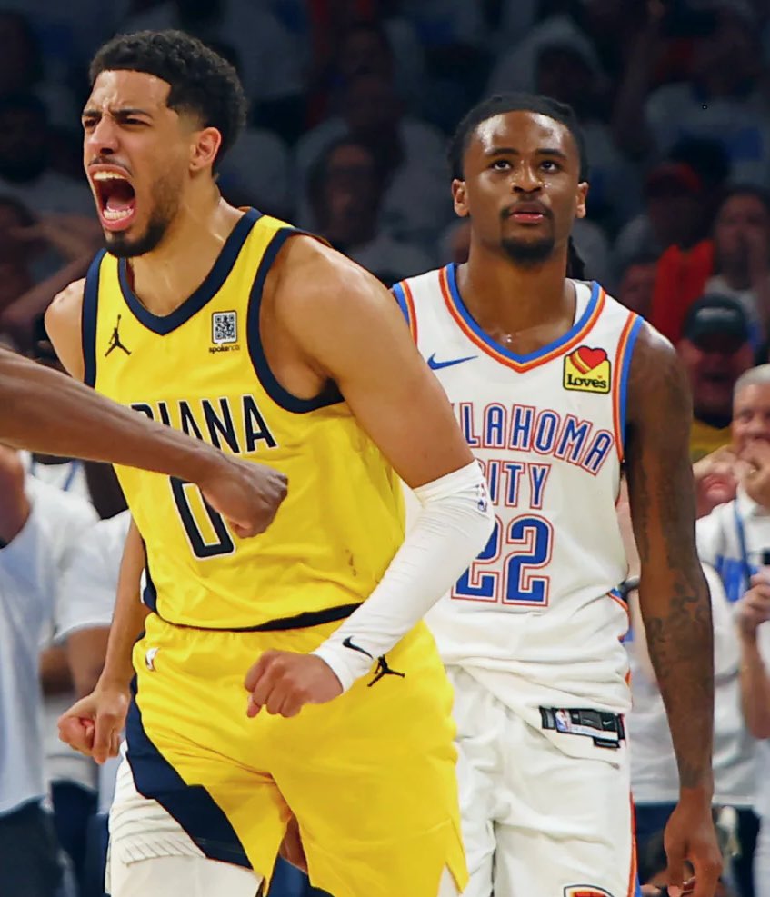 esidery's tweet image. The Pacers outscored the Thunder by 62.9 points per 100 possessions in clutch time during Game 1:

Indiana: +62.9 NetRtg
OKC: -62.9 NetRtg

Overall, Indiana’s clutch net rating in the playoffs is an absurd +40.4.