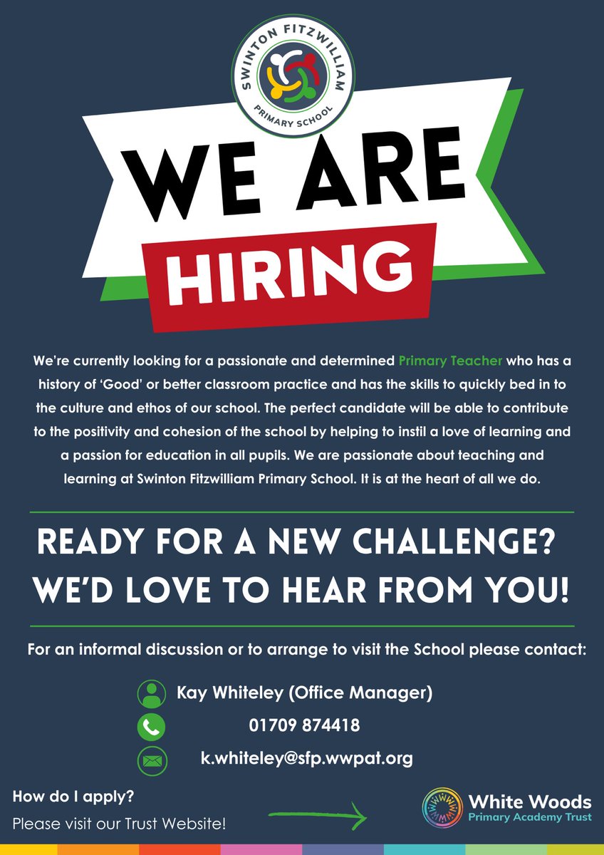 We are recruiting!  Get in touch if you are interested in joining our fabulous team.