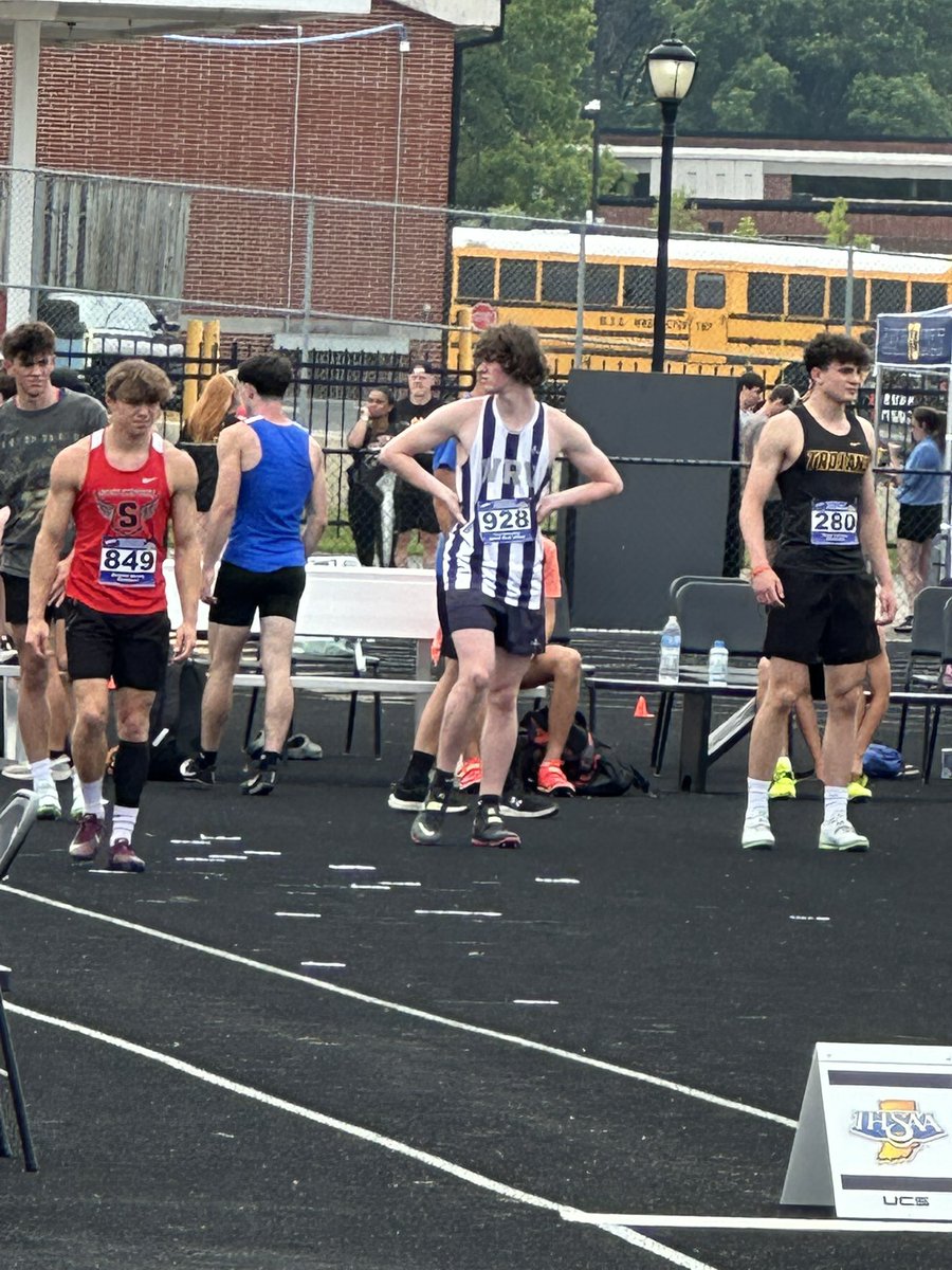 WRVTrack's tweet photo. We’ve made it to North Central High School in Indianapolis for the @IHSAA1 State Finals. Trey has started warming up for High Jump. @WRVwolverines https://t.co/A32x5izAxa