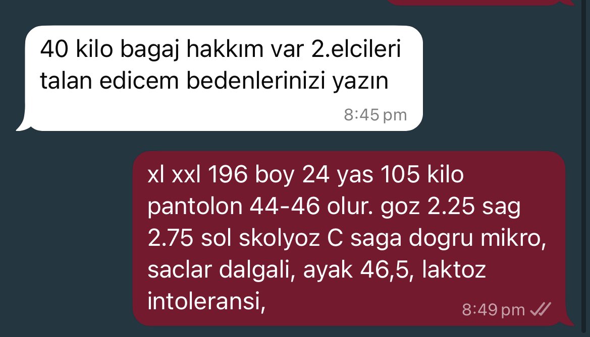 amerikaya giden arkadasima siparis verdim