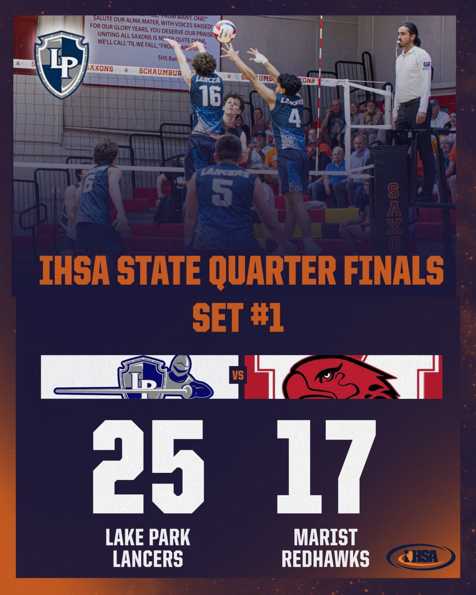 Lake Park Athletics (@lpathleticdept) on Twitter photo Lancers <a href="/LPBoysVBall/">LP Boys Volleyball</a> take firs set from Marist! <a href="/IHSA_IL/">Illinois High School Association #IHSA</a> State Boys Volleyball Lancers <a href="/LPBoysVBall/">LP Boys Volleyball</a> take firs set from Marist! <a href="/IHSA_IL/">Illinois High School Association #IHSA</a> State Boys Volleyball