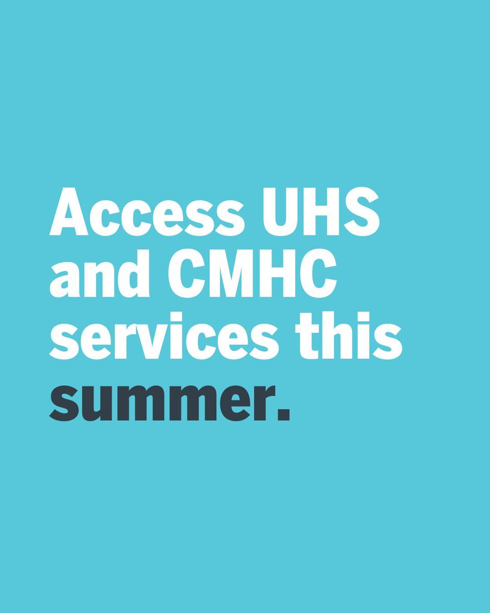 Healthyhorns's tweet image. Whether you're enrolled in summer classes or taking a break before Fall 2025, UHS and CMHC are here for you. Our services are available this summer, including telehealth availability.
Service eligibility depends on your enrollment status and location.
Tap on our bio for more.
