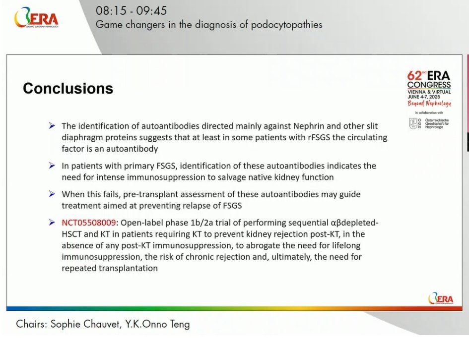 🫘✨Post Renal Transplant Recurrent FSGS

Insights from #ERA25 

🗣️by Dr Mariana Vivarelli