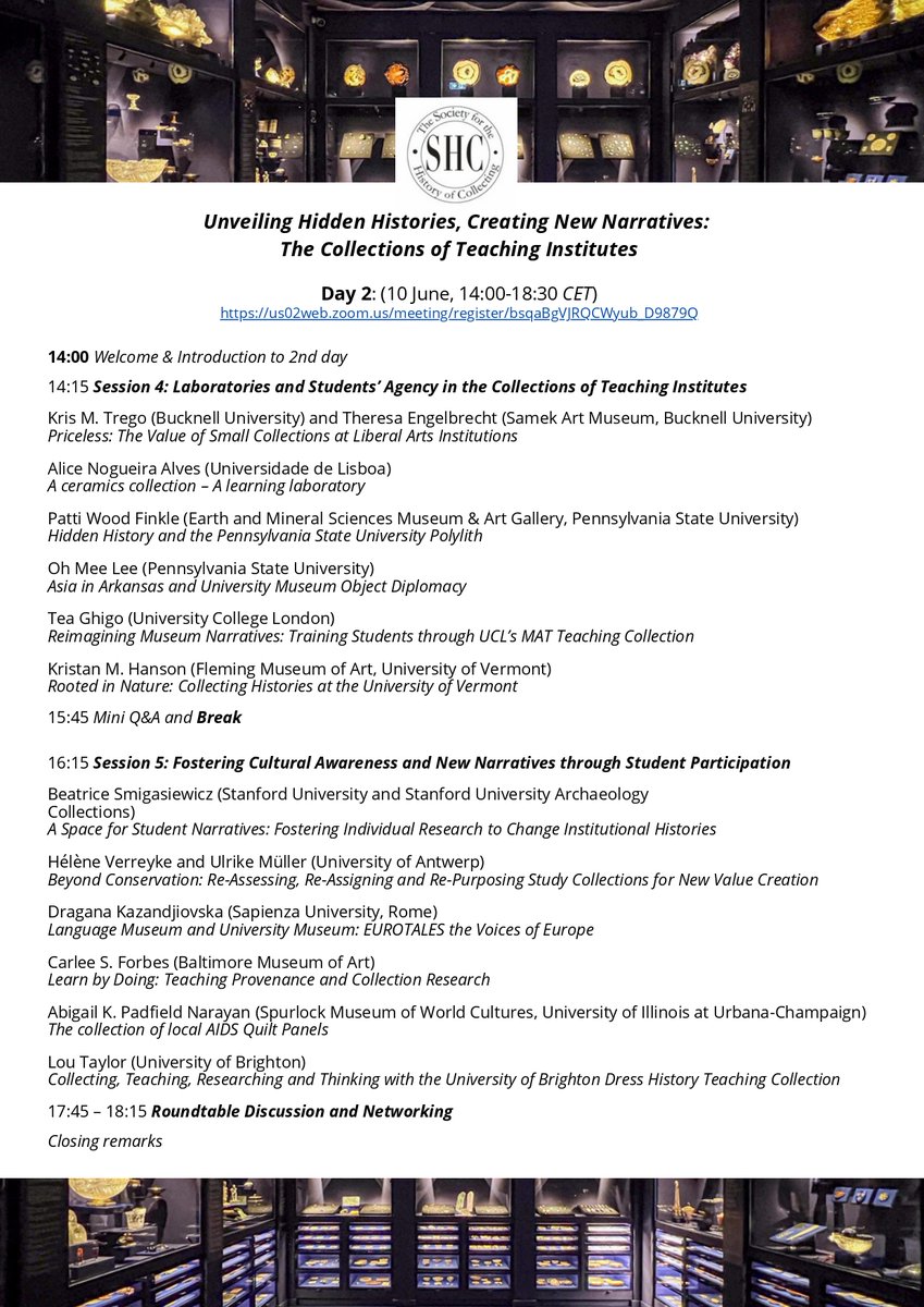 On 9–10 June, I’ll be taking part in a two-day seminar with colleagues from around the world, hosted by the Society for the History of Collections. If you’re interested in the Collections of Teaching Institutions, I warmly invite you to join us online. Details and Registration👇