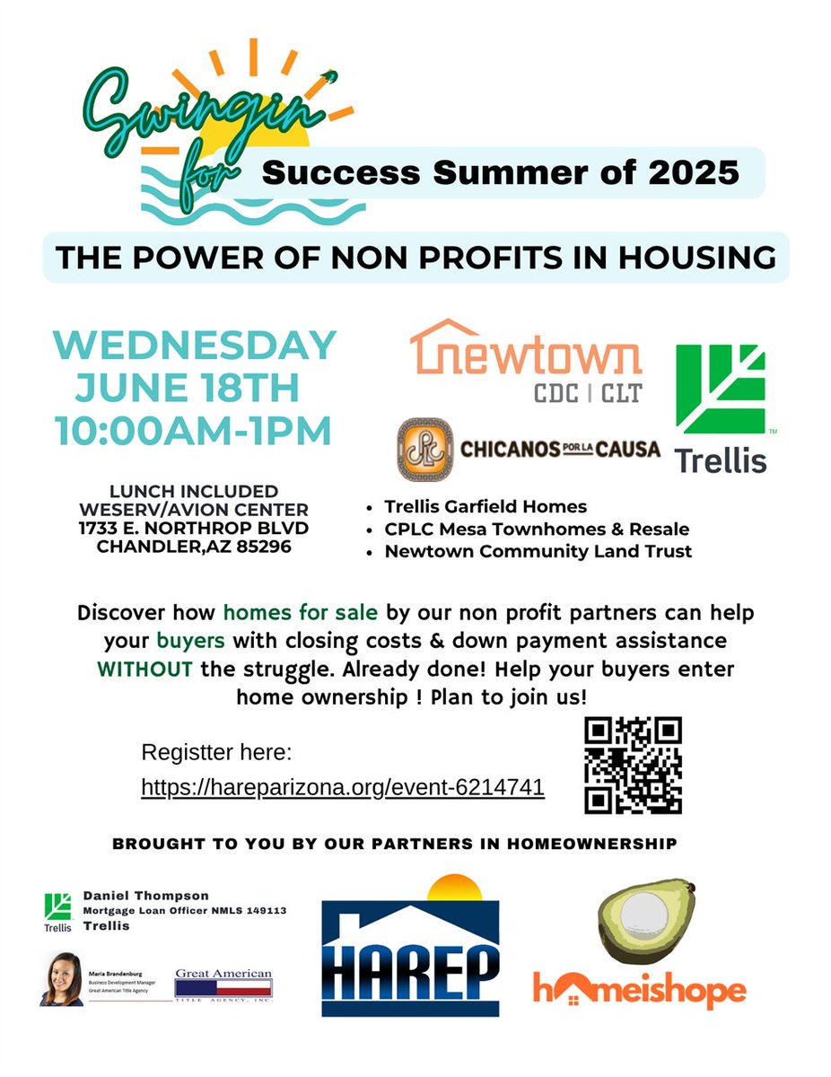 WeSERV REALTORS (@weserv_realtors) on Twitter photo The Hispanic Association of Real Estate Professionals (<a href="/HAREPArizona/">HAREP Arizona</a>) is thrilled to invite you to The Power of Non-Profits in Housing on Wednesday, June 18th, from 10:00 AM to 2:00 PM, at WeSERV Southeast Valley. 🔗 Register today at harep.wildapricot.org/event-6214741 The Hispanic Association of Real Estate Professionals (<a href="/HAREPArizona/">HAREP Arizona</a>) is thrilled to invite you to The Power of Non-Profits in Housing on Wednesday, June 18th, from 10:00 AM to 2:00 PM, at WeSERV Southeast Valley. 🔗 Register today at harep.wildapricot.org/event-6214741