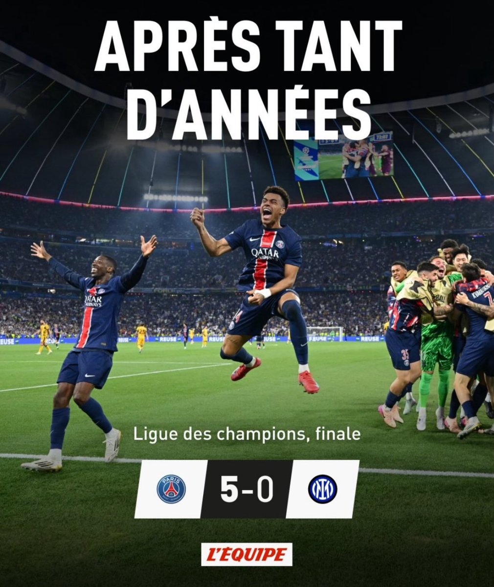 Question sérieuse :

Au delà du fait qu'il s'agisse d'une finale de #LDC
Est-ce que ce match est le meilleur de l'histoire du club, aussi bien techniquement, tactiquement et dans le contenu en général 🤔 
Plus abouti encore que le 4-0 contre le Barca ?