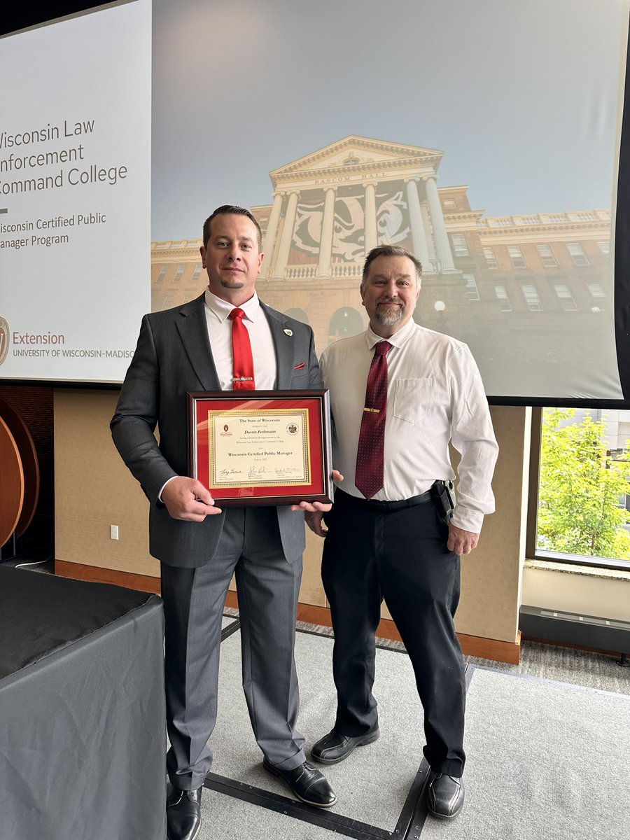 🎓 Congratulations, Lieutenant Dustin Fehrmann! 🎖️
We are proud to celebrate Lt. Fehrmann’s graduation from the prestigious Wisconsin Command College! This achievement marks a significant milestone in his leadership journey and dedication to excellence in law enforcement.