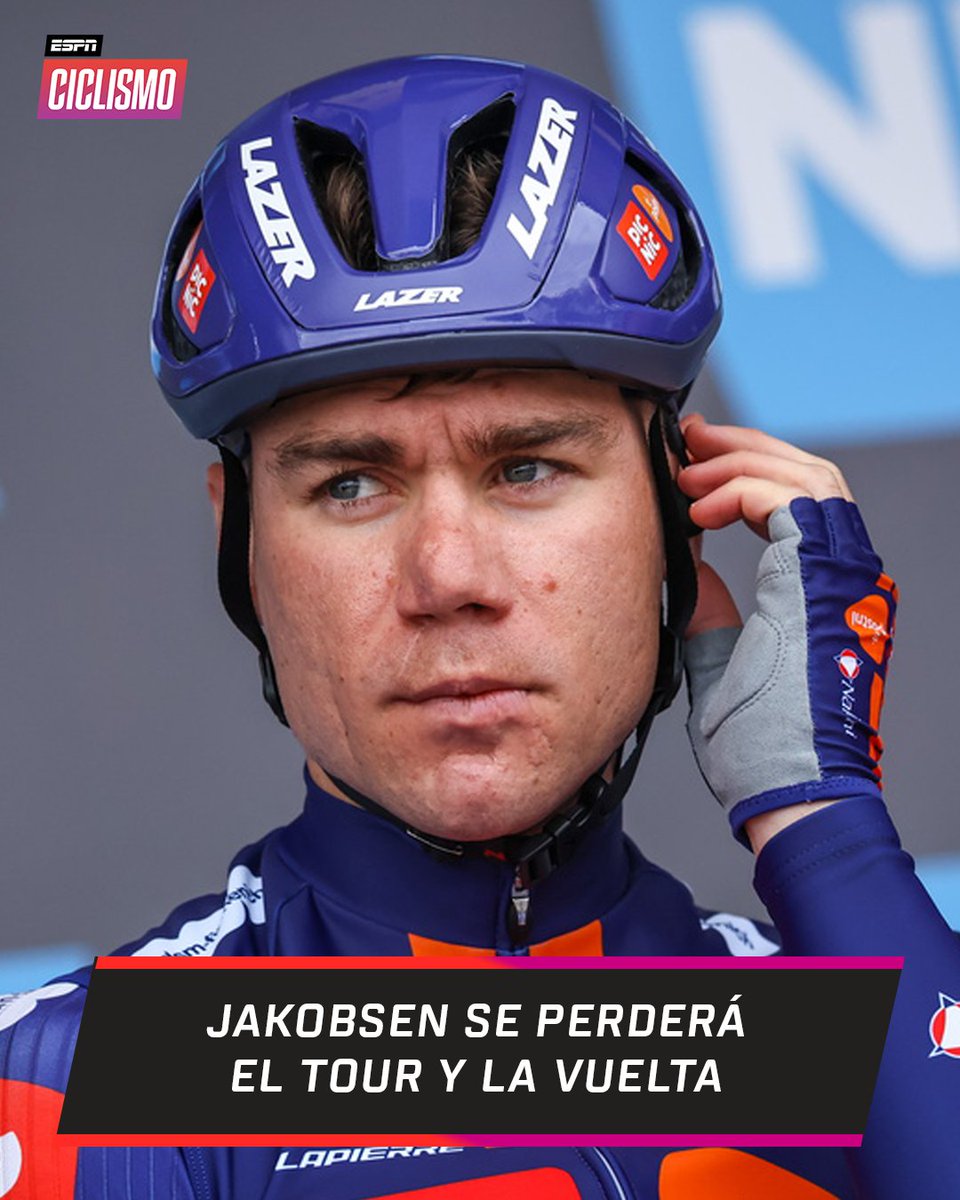 Fabio Jakosen sigue con inconvenientes en la artería iliaca y no llega a recuperarse para el #TourDeFrance. Además, los médicos le aconsejaron que no corra #LaVuelta según contó el propio ciclista a NOS.