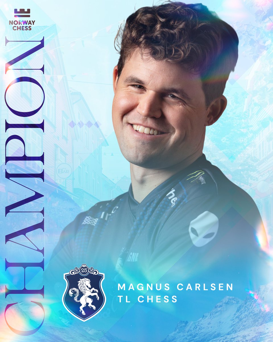 Team Liquid (@teamliquid) on Twitter photo Team Liquid GM <a href="/MagnusCarlsen/">Magnus Carlsen</a> brings the #NorwayChess title home🏆
This tournament was full of storylines, and it all culminated in Team Liquid Chess taking the top two spots with GM <a href="/FabianoCaruana/">Fabiano Caruana</a> securing second.
#TLWIN #LETSGOLIQUID Team Liquid GM <a href="/MagnusCarlsen/">Magnus Carlsen</a> brings the #NorwayChess title home🏆
This tournament was full of storylines, and it all culminated in Team Liquid Chess taking the top two spots with GM <a href="/FabianoCaruana/">Fabiano Caruana</a> securing second.
#TLWIN #LETSGOLIQUID