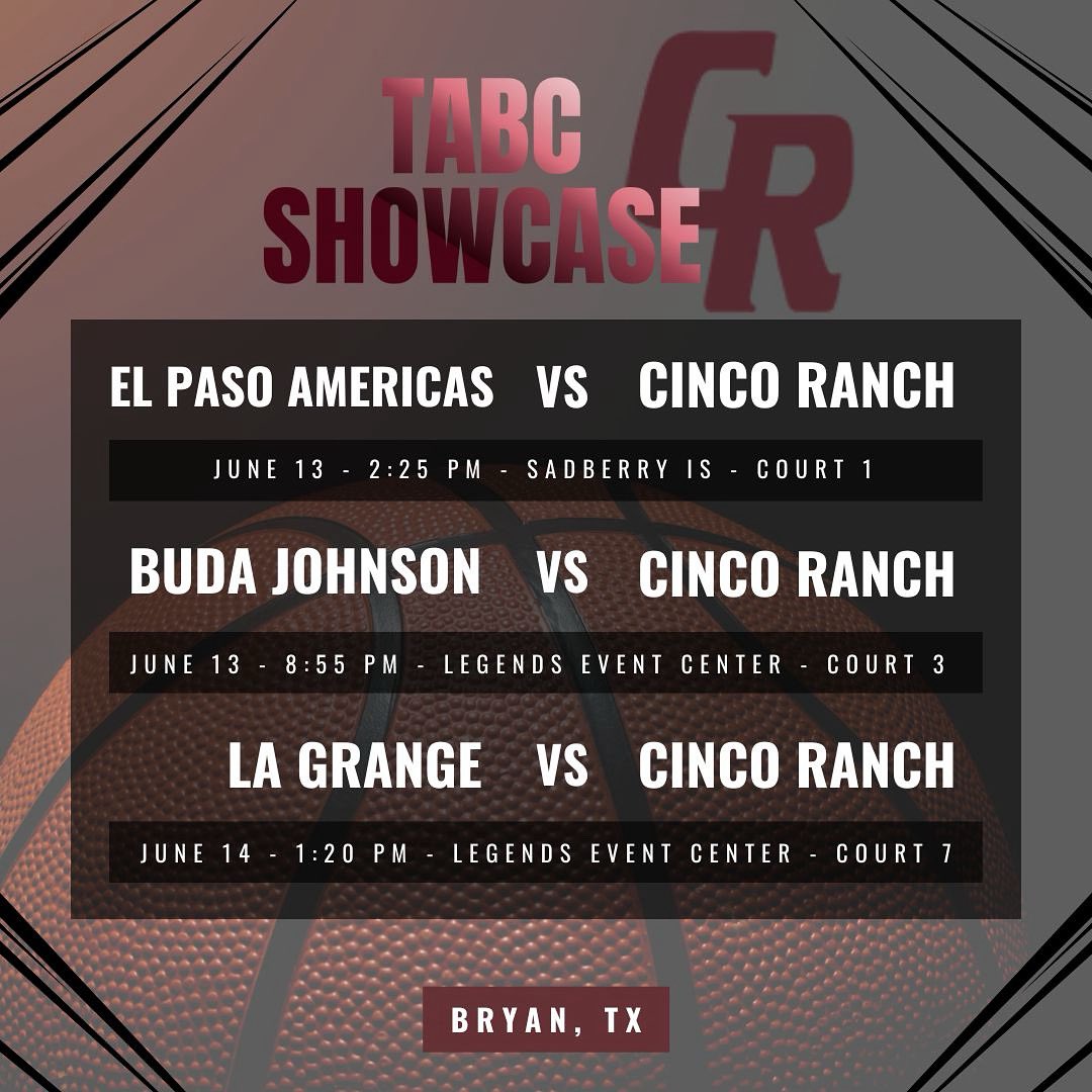 CincoGirlsHoops (@cincogirlshoops) on Twitter photo one. week. away. come check us out!
♥️🏀🐾
#tabc #showcase #cincoranch #100for100 #ladycougars #gocougs #cpoe
<a href="/CincoAthletics/">CRHS Athletic Booster Club</a> <a href="/ChrisDudley40/">Coach Dudley</a> <a href="/kaye1332/">Dr. Kaye Williams</a> one. week. away. come check us out!
♥️🏀🐾
#tabc #showcase #cincoranch #100for100 #ladycougars #gocougs #cpoe
<a href="/CincoAthletics/">CRHS Athletic Booster Club</a> <a href="/ChrisDudley40/">Coach Dudley</a> <a href="/kaye1332/">Dr. Kaye Williams</a>