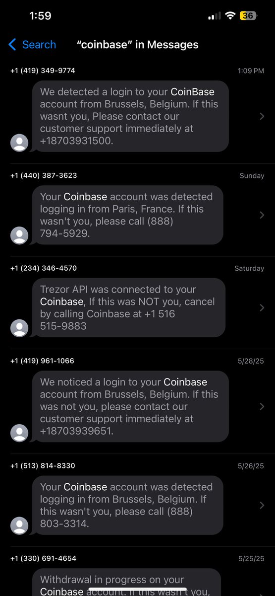 ohyay_eth's tweet photo. Coinbase scammers text me more than my mom 😭
#Coinbase #scammers https://t.co/5d3RBl7oMA