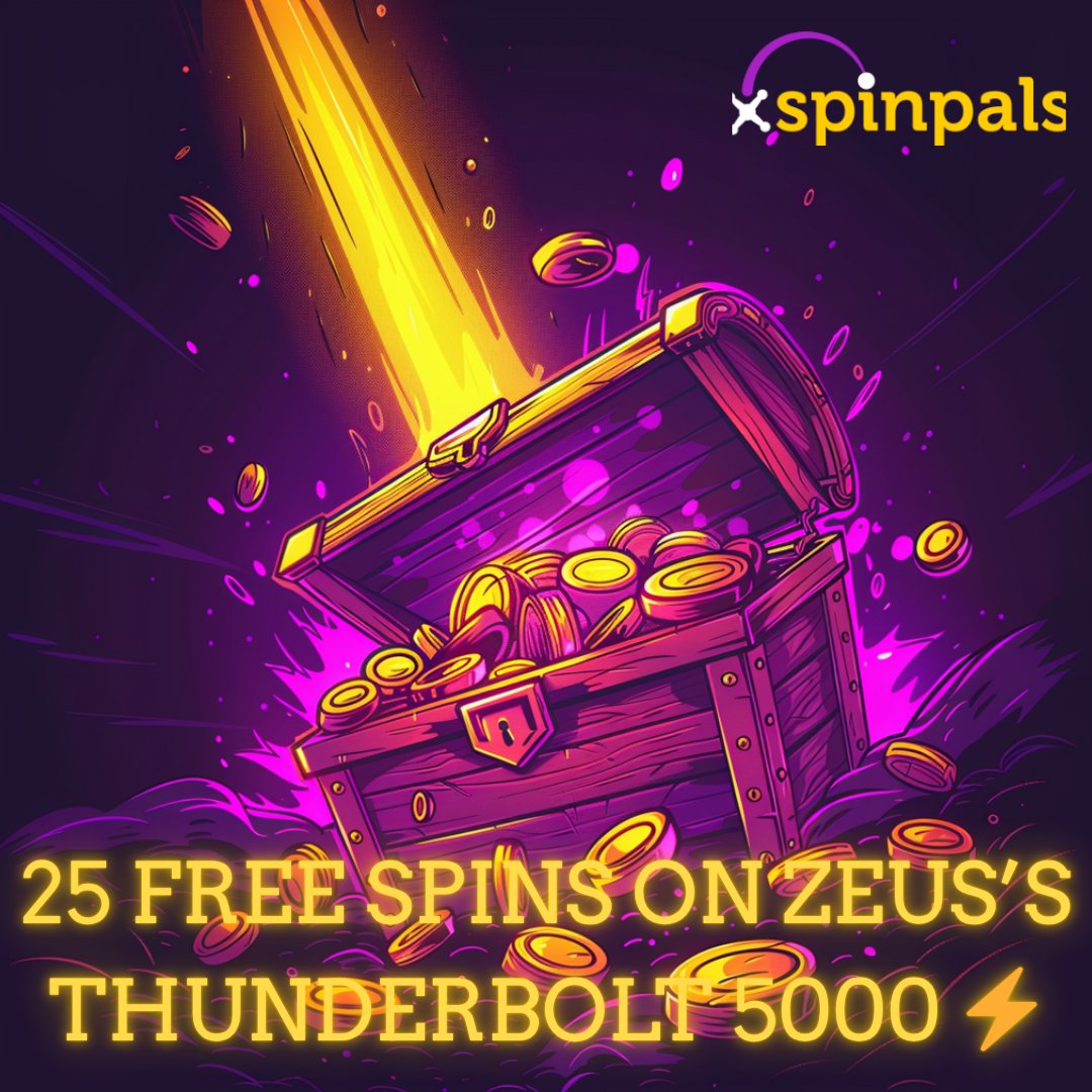 spinpalscasino's tweet photo. You voted and now you shall receive ⚡️

We are giving away 25 Free Spins to 10 lucky winners for Zeus's Thunderbolt 5000!

Here's how you can enter:
1. Like, RT, and tag a friend!
2. Reply with your most played game on SpinPals
3. Drop us a follow of course 😎

Winners will be contacted via DM and giveaway submissions end on Monday, June 9th at 3pm EST!

#SpinPalsGiveaway #GIVEAWAY #Casino