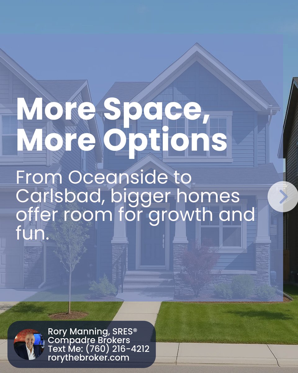 roryrealtor's tweet image. 🌞 Why think big in North County real estate? More space + smarter AI strategies = happy families! 🏠💰 From Oceanside sand to Carlsbad charm, bigger isn't always more complicated. Ready to explore opportunities for those extra square feet? Let’s talk! #NorthCountyLiving