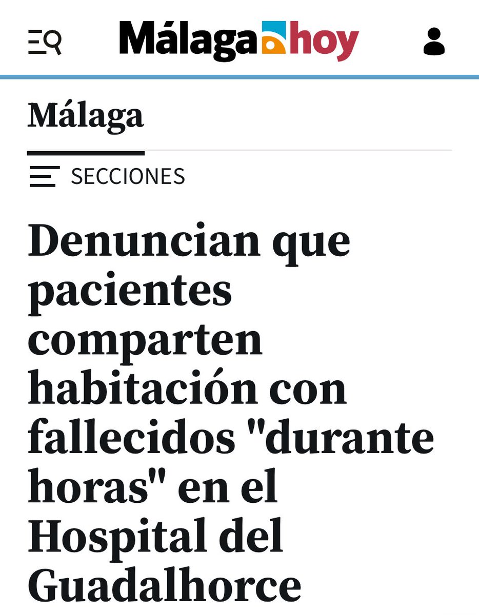 Animo a los familiares de esos pacientes que han de compartir habitación con un cadáver hasta que llega el turno de mañana porque la Junta no contrata personal de noche a que se lo expliquen todo a Juanma Moreno "a palos". Y sin prisa...