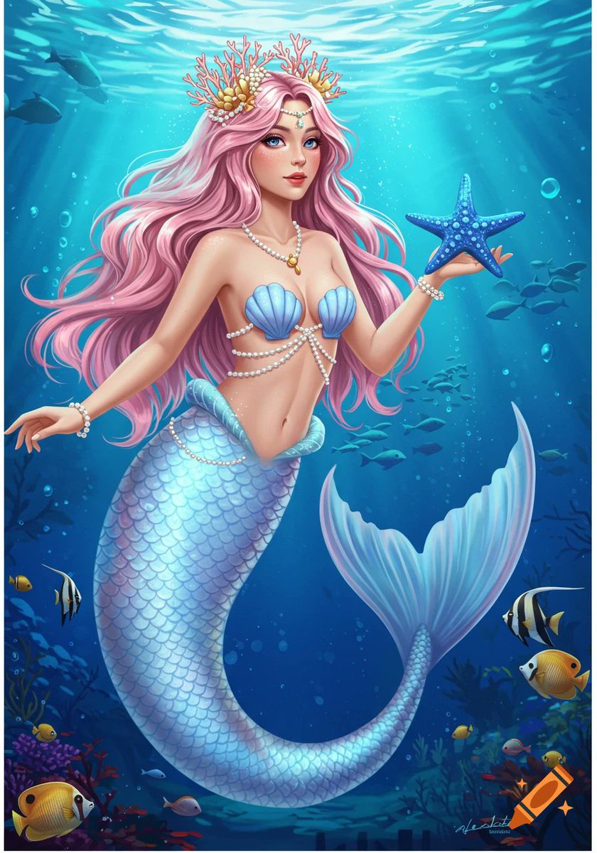 MiraOfAtlantis's tweet photo. Mira's mermaid form https://t.co/KgK1ywqzfJ