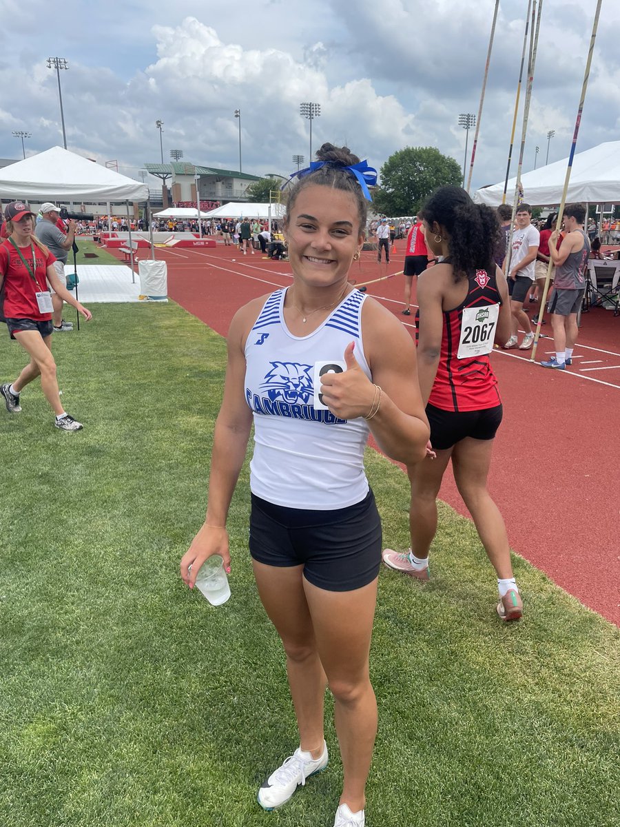 PR ALERT: Audrina Gibson just ran a personal best, 12.59 seconds in the 100m dash at the OHSAA Div. II State Track &amp; Field Championships. #WeAreCambridge