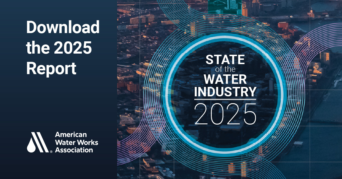 awwa's tweet image. 🌟Just released: 2025 State of the Water Industry report
 
FREE Download: news.awwa.org/3Zk2EVW
 
See what 3,575 water professionals think about:
💧 #WaterFinance for capital expenditures
💧#AgingInfrastructure
💧 #ClimateChange impacts
...and more!