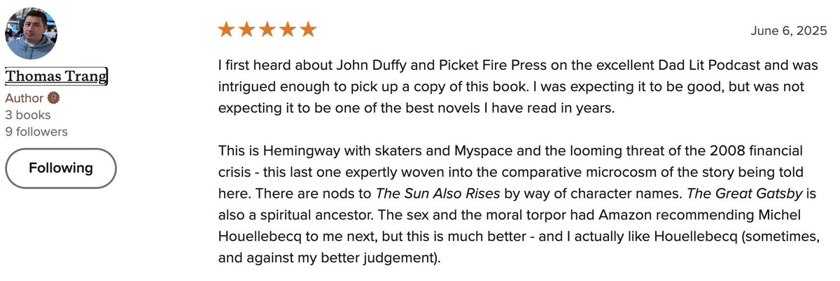 Thank you so much <a href="/heyThomasTrang/">Thomas Trang</a> for the incredibly thoughtful review of my book!